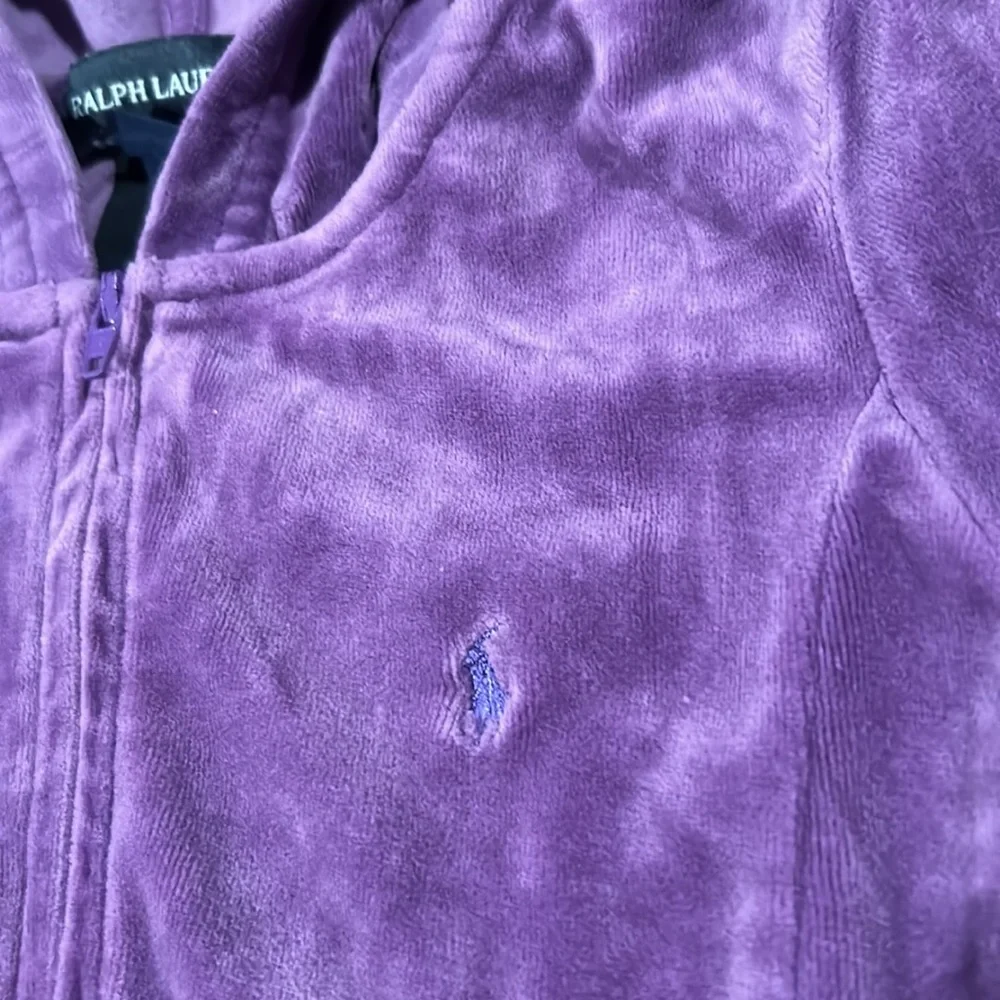 Ralph Lauren Polo Velour Hooded Zip up Jacket with Pockets Size 6X